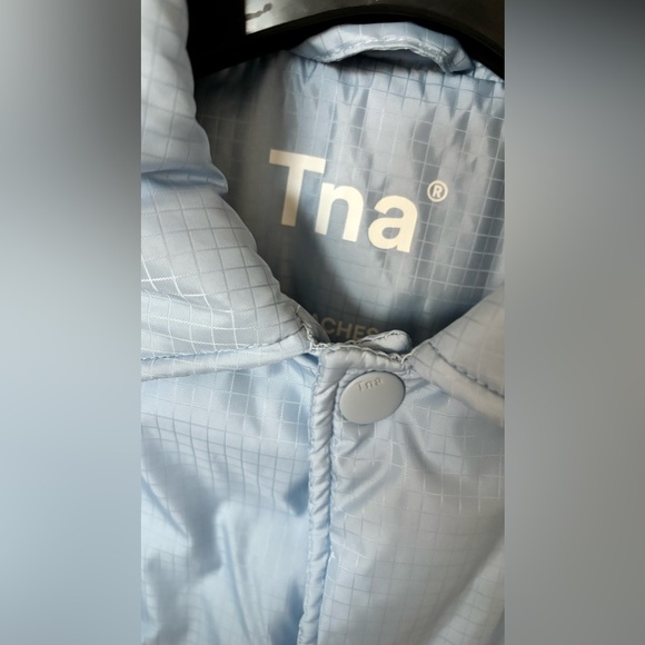 Aritzia TNA Coaches Jacket Pastel Blue XS - Picture 2 of 5